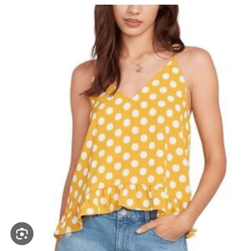 Volcom Yellow Polka Dot Camisole